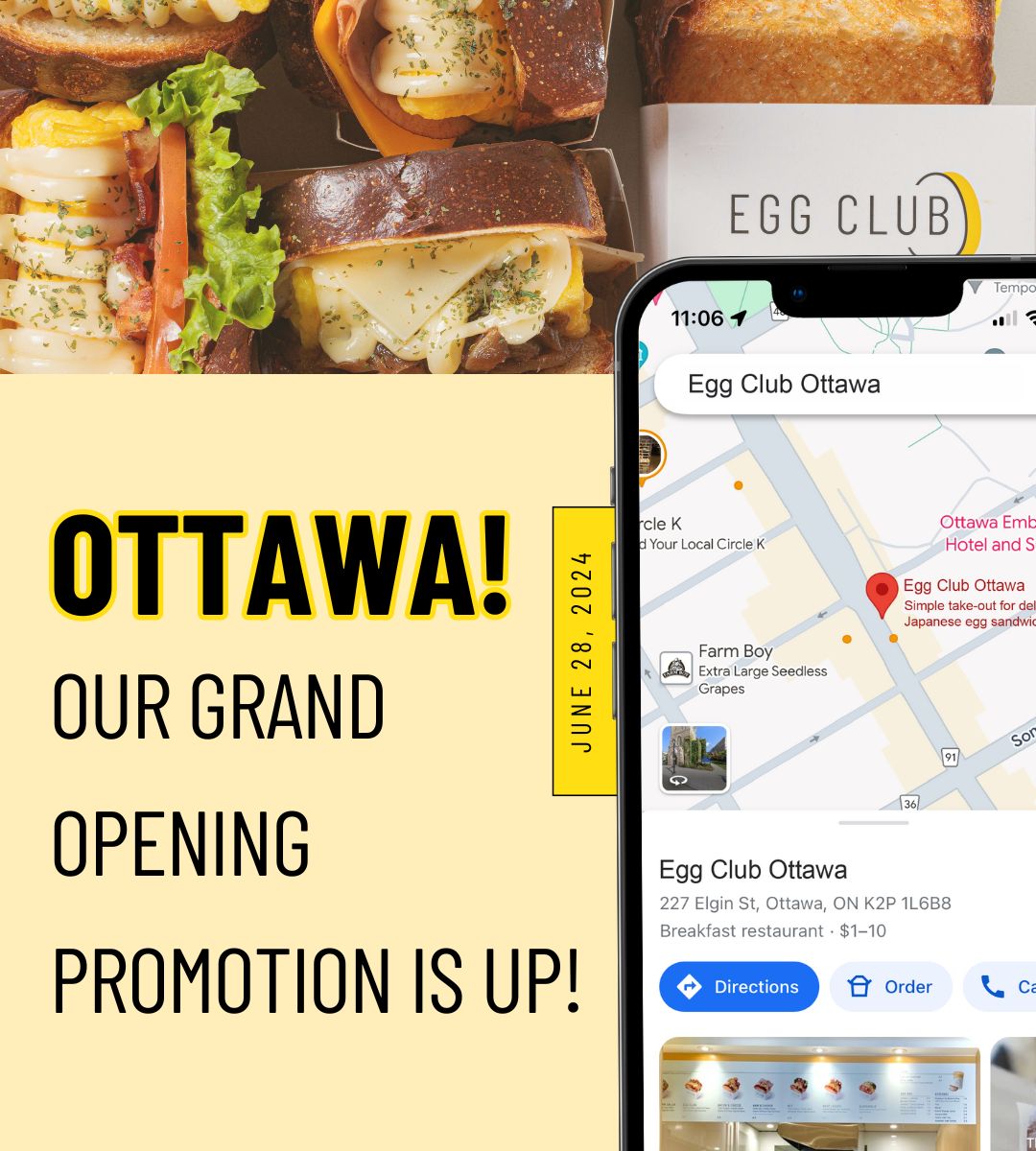 Ottawa! Egg Club's Grand Opening promotion is up!