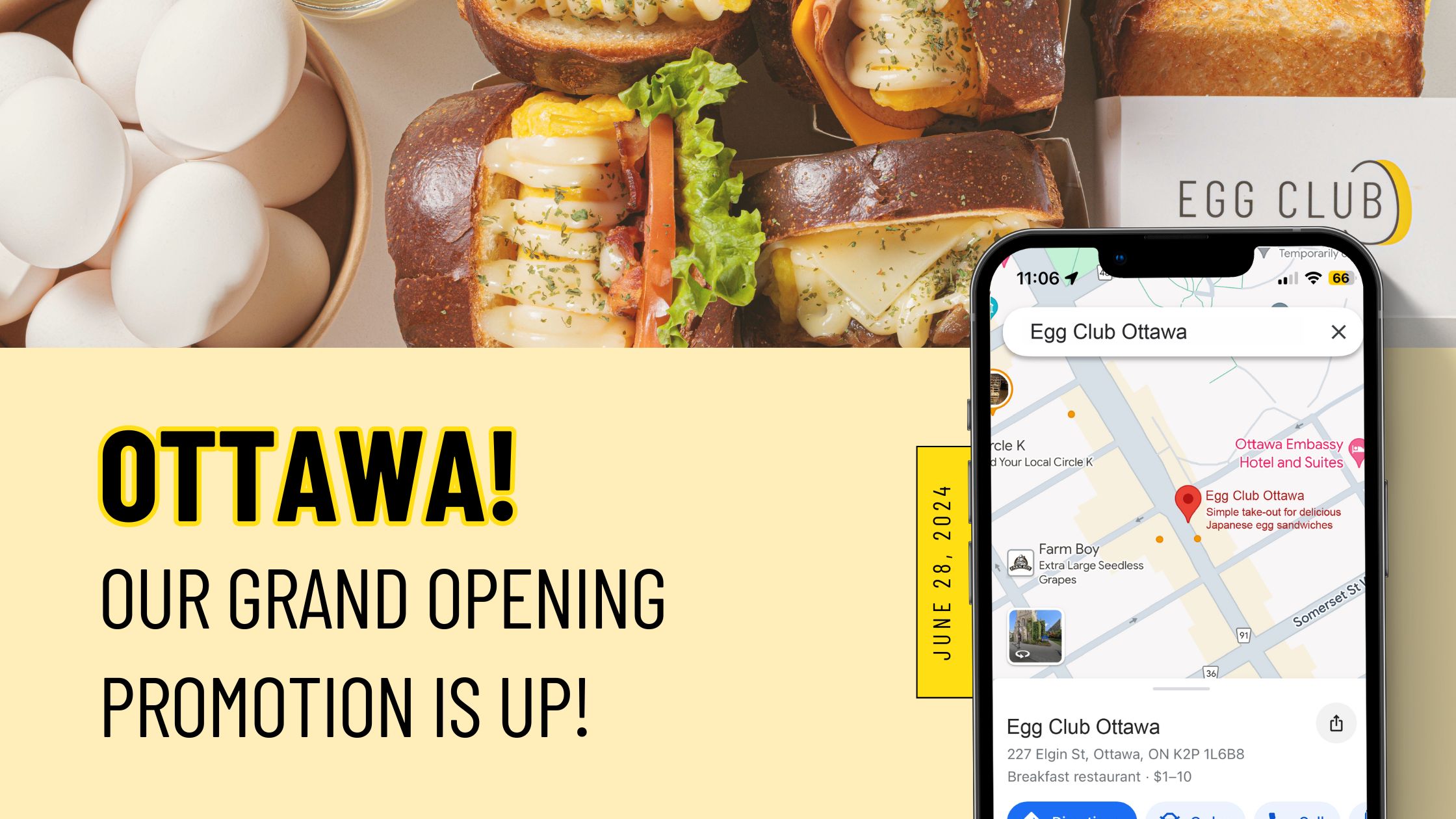 Ottawa! Egg Club's Grand Opening promotion is up!